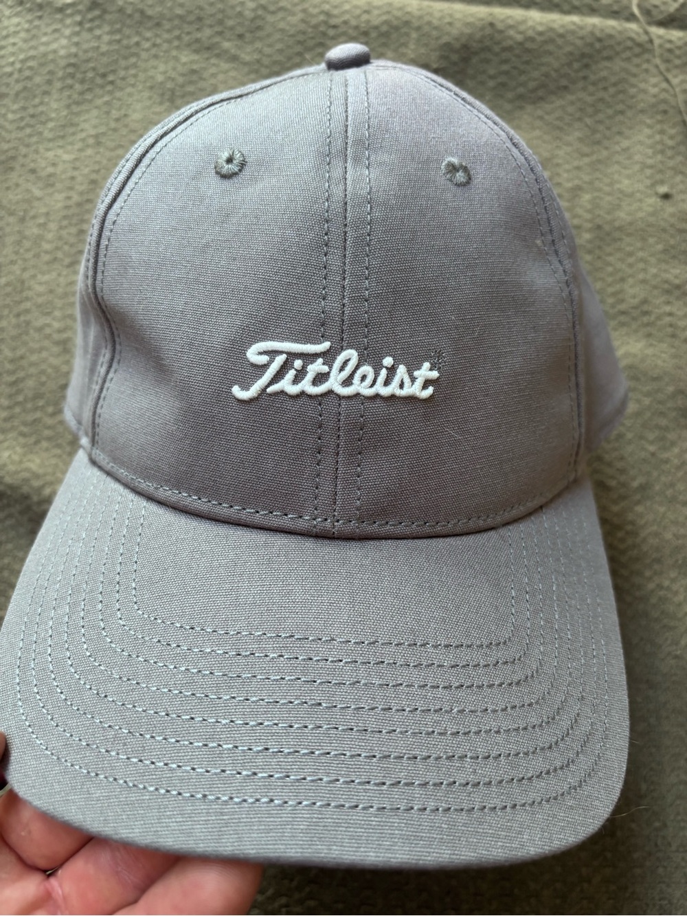 Titleist Light Gray Script Logo Golf Cap